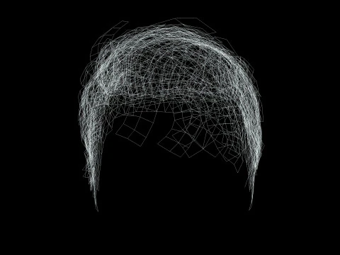 Realistic Male Hair 3D Model