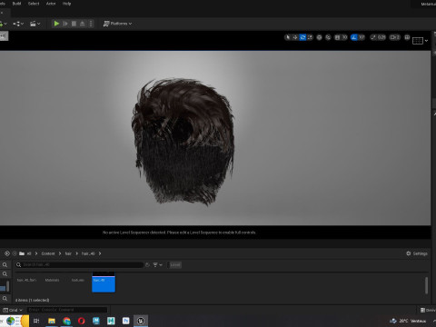 Realistic Male Hair 3D Model