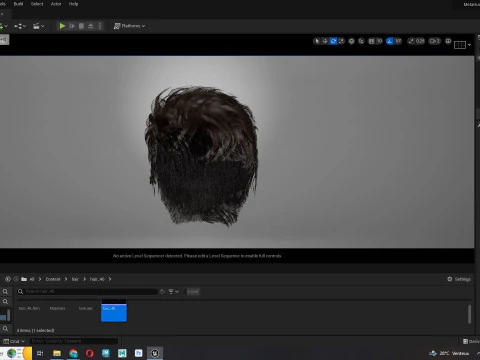 Realistic Male Hair 3D Model