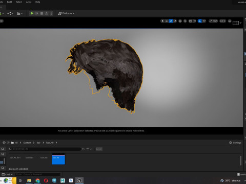 Realistic Male Hair 3D Model
