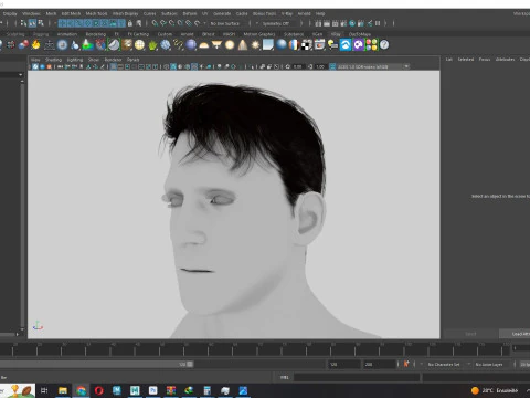 Realistic Male Hair 3D Model