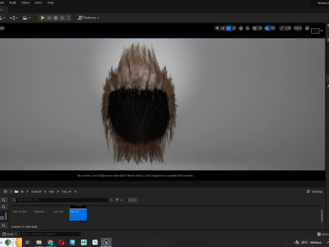 Realistic Hair - Faux Hawk 3D Model