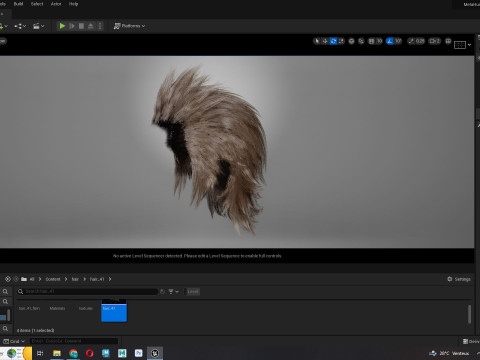 Realistic Hair - Faux Hawk 3D Model