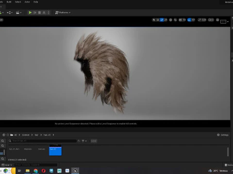Realistic Hair - Faux Hawk 3D Model