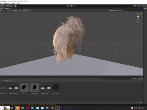 Realistic Hair - Faux Hawk 3D Model
