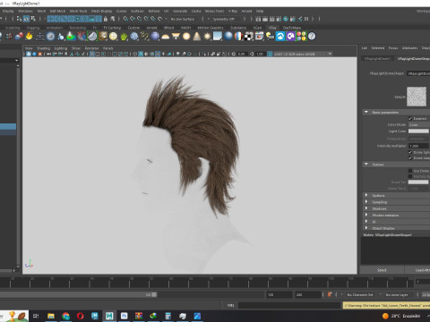Realistic Hair - Faux Hawk 3D Model