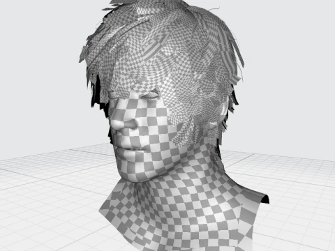 Realistic Hair - Faux Hawk 3D Model