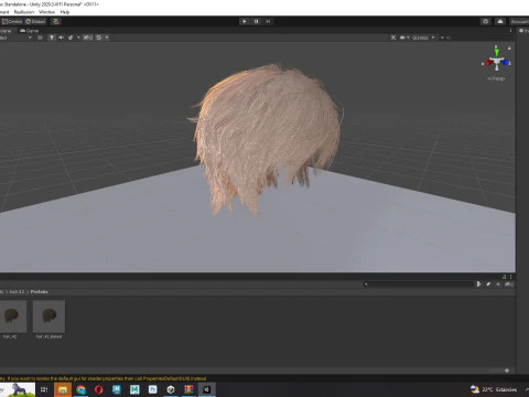 Realistic Male Hair Low-poly 3D Model