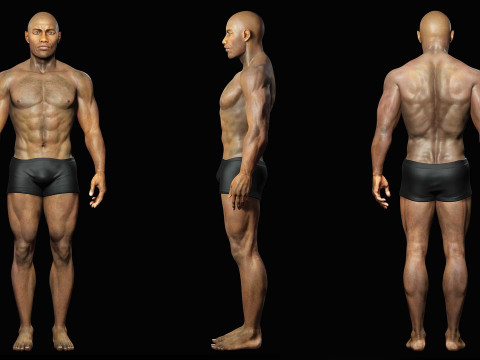 Realistic African American Man G1 3Dモデル