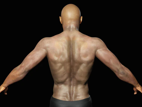 Homem afro-americano realista G1 Modelo 3D