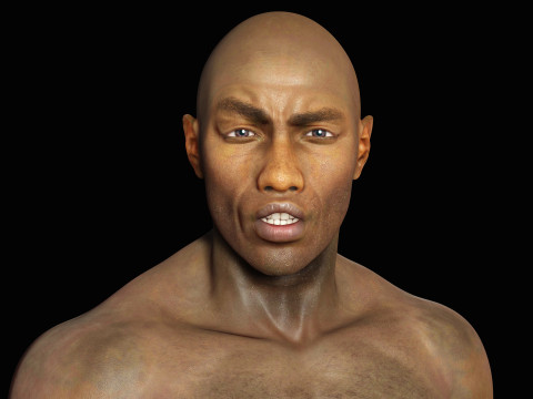 Realistic African American Man G1 3Dモデル