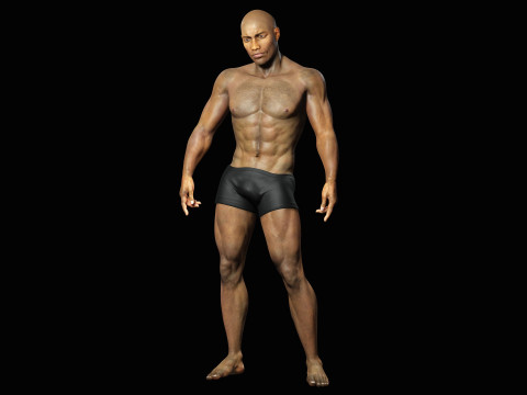 Realistic African American Man G1 3Dモデル