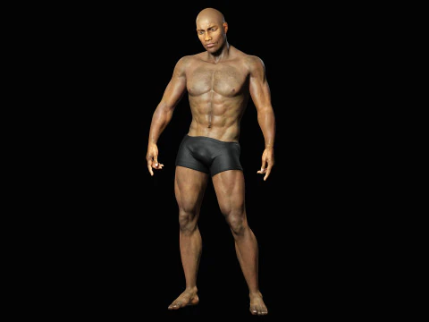 Homem afro-americano realista G1 Modelo 3D