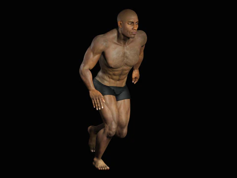 Homem afro-americano realista G1 Modelo 3D