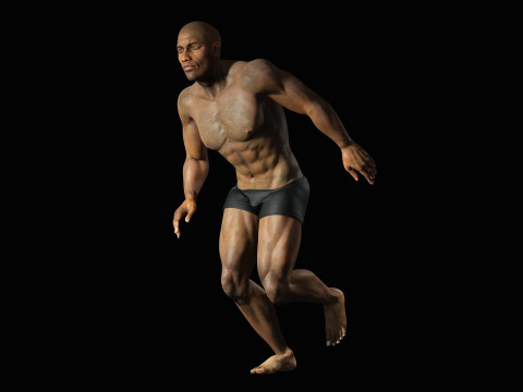 Realistic African American Man G1 3Dモデル