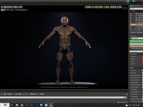 Realistic African American Man G1 3Dモデル