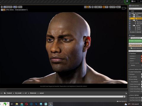 Realistic African American Man G1 3Dモデル