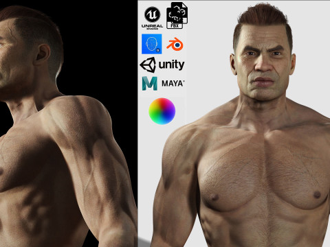 Realistic Man Modular G1 3D Модель
