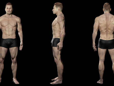 Realistic Man Modular G1 3D 모델