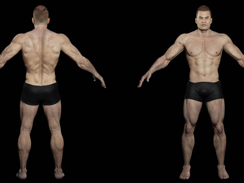 Realistic Man Modular G1 3D 모델