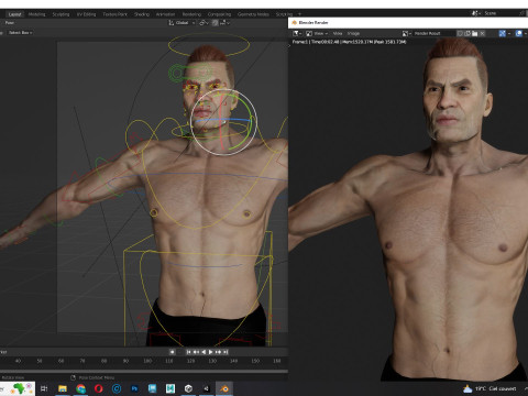 Realistic Man Modular G1 3D 모델