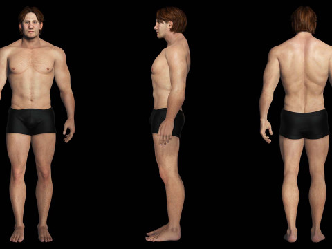 Free Male Body-low poly Free 3Dモデル