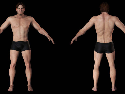Free Male Body-low poly Free 3Dモデル