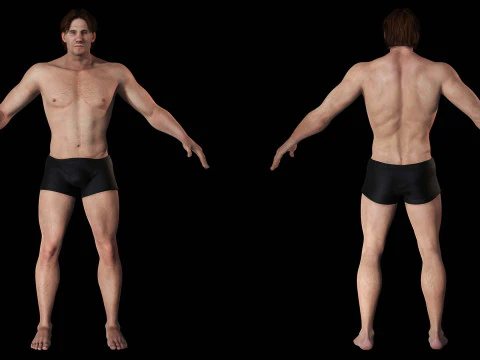 Free Male Body-low poly Free 3D Model