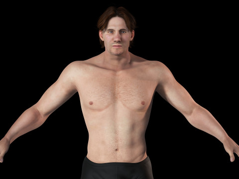 Free Male Body-low poly Free 3Dモデル