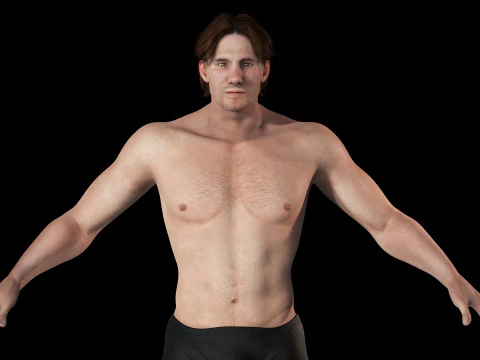 Free Male Body-low poly Free 3D Model