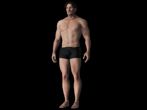 Free Male Body-low poly Free 3Dモデル