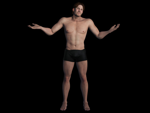 Free Male Body-low poly Free 3Dモデル