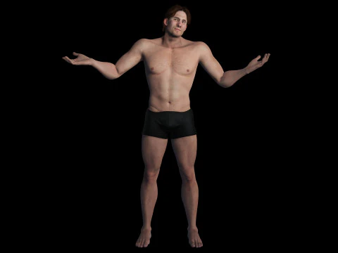 Free Male Body-low poly Free 3D Model