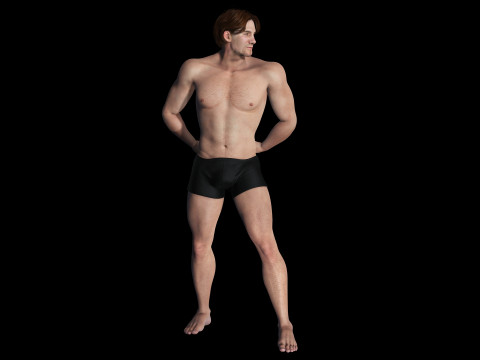 Free Male Body-low poly Free 3Dモデル