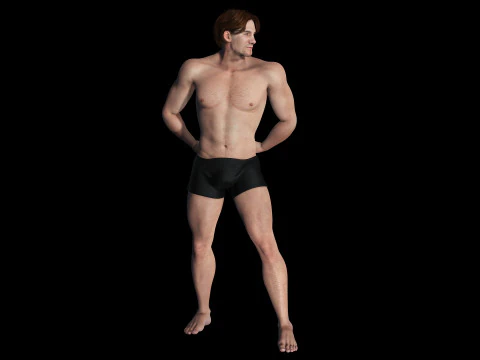 Free Male Body-low poly Free 3D Model