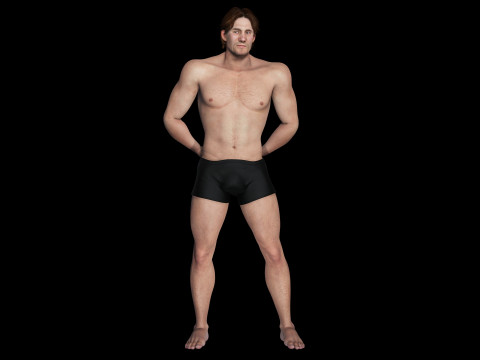 Free Male Body-low poly Free 3Dモデル