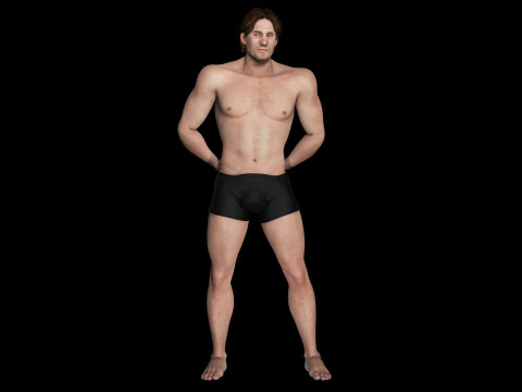 Free Male Body-low poly Free 3D Model