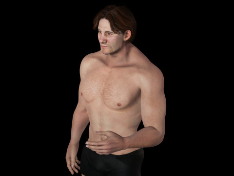 Free Male Body-low poly Free 3Dモデル