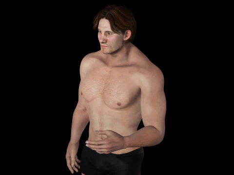 Free Male Body-low poly Free 3D Model
