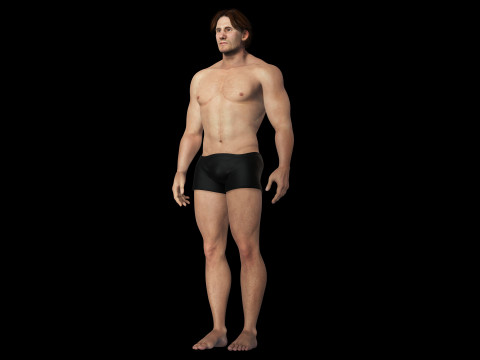 Free Male Body-low poly Free 3Dモデル