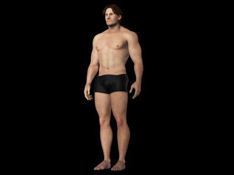 Free Male Body-low poly Free 3D Model