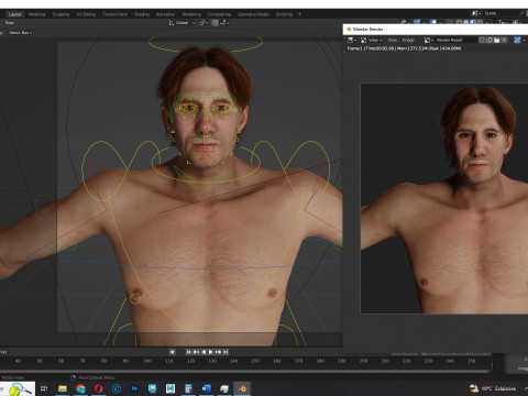 Free Male Body-low poly Free 3Dモデル