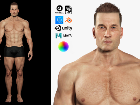 Model Basic Man G1 3D 模型
