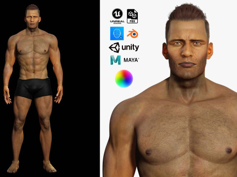 Realistic Arabe Man G1 3D 模型