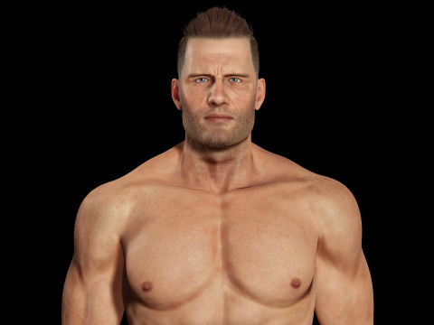 Realistic Athlete Man G1 3D 모델