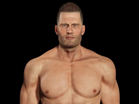 Realistic Athlete Man G1 3D Model