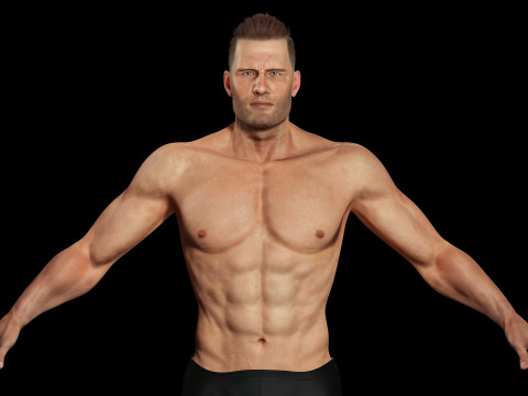 Realistic Athlete Man G1 3D 모델
