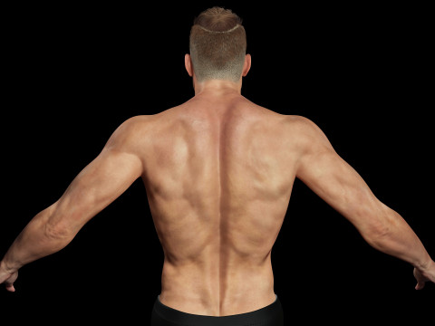 Realistic Athlete Man G1 3D 모델