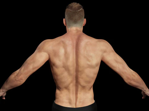 Realistic Athlete Man G1 3D Model