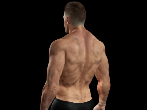 Realistic Athlete Man G1 3D Model